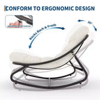 Poltrona a dondolo Papasan Egg con cuscino – Beige / Marrone scuro / Grigio scuro / Grigio – 1 persona – Interno ed Esterno