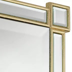 Specchio da parete rettangolare oro, verticale/orizzontale, singolo – Vetro smussato, cornice in MDF