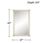 Specchio da parete rettangolare oro, verticale/orizzontale, singolo – Vetro smussato, cornice in MDF
