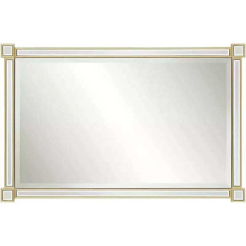 Specchio da parete rettangolare oro, verticale/orizzontale, singolo – Vetro smussato, cornice in MDF