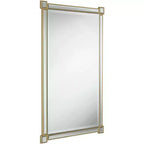 Specchio da parete rettangolare oro, verticale/orizzontale, singolo – Vetro smussato, cornice in MDF