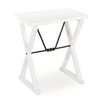Kate and Laurel Travere Rectangle Wood Side Table, 22x14x26, White